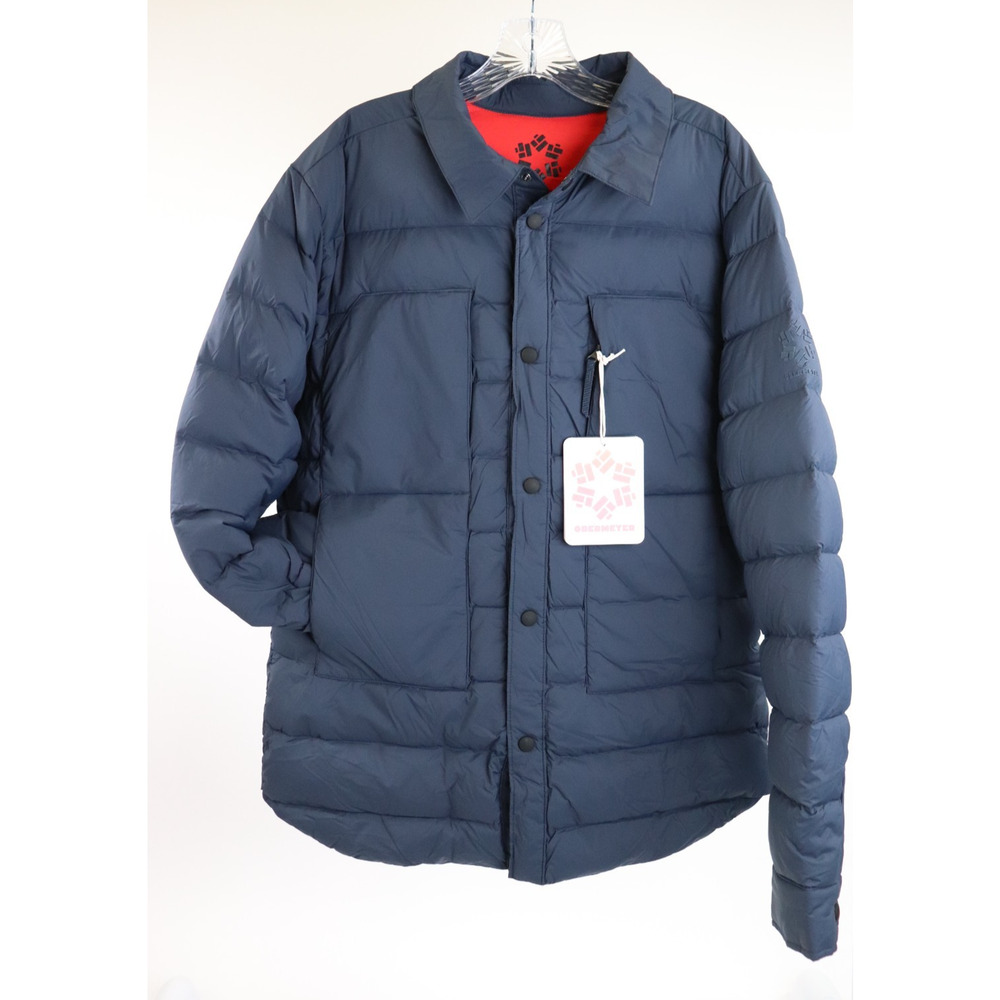 Obermeyer Explorer Down Shirt Jacket Men's XXL Blue Waterproof Puffer $249 NEW